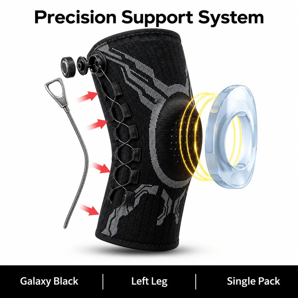 Knee Compression Sleeve — Adjustable Support for Training and Everyday Wear - Hottoget