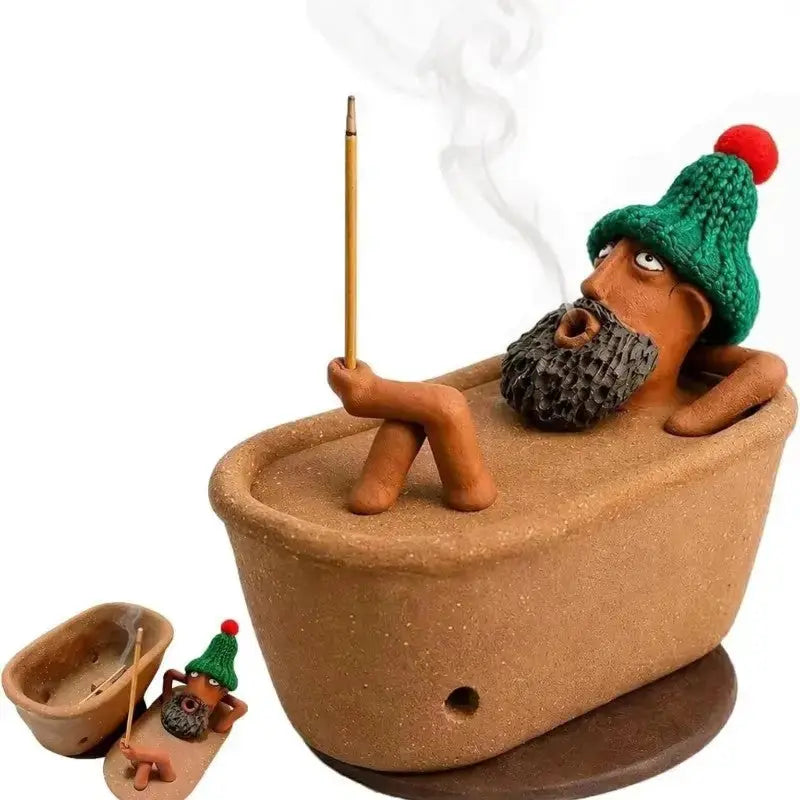 Lazy Bath Man incense burner product photo