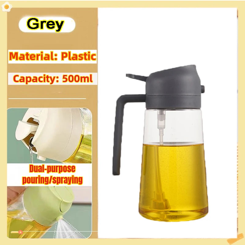 Olive Oil Sprayer Bottle — Refillable Glass-Free Mister for Cooking, BBQ & Baking