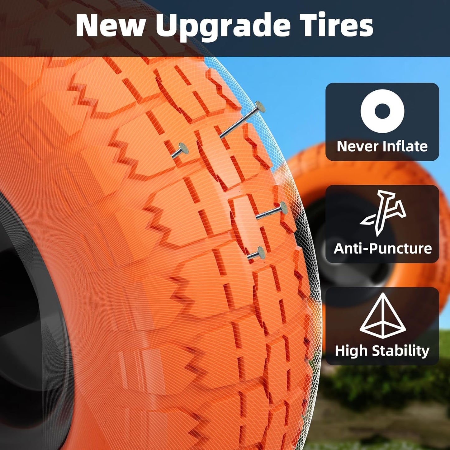 Upgrade Your Equipment with Our 4-Pack of 10-Inch Flat Free Tires – Perfect for Hand Trucks, Dollies, and More!