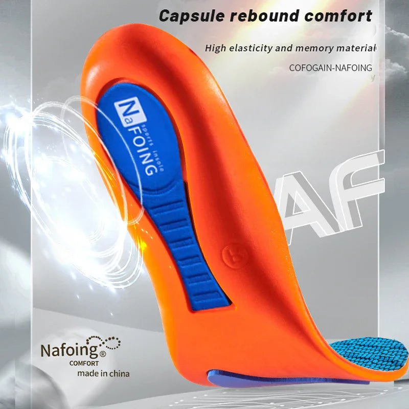 Orthopedic Arch Support Insoles — Leather, Plantar Fasciitis & Flat Feet Relief
