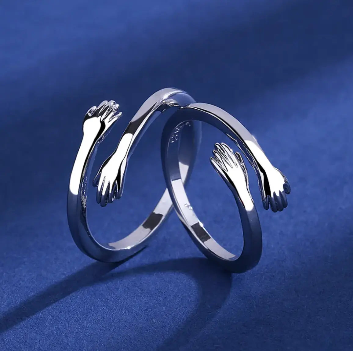Hug Shape Ring — Adjustable Couple Rings