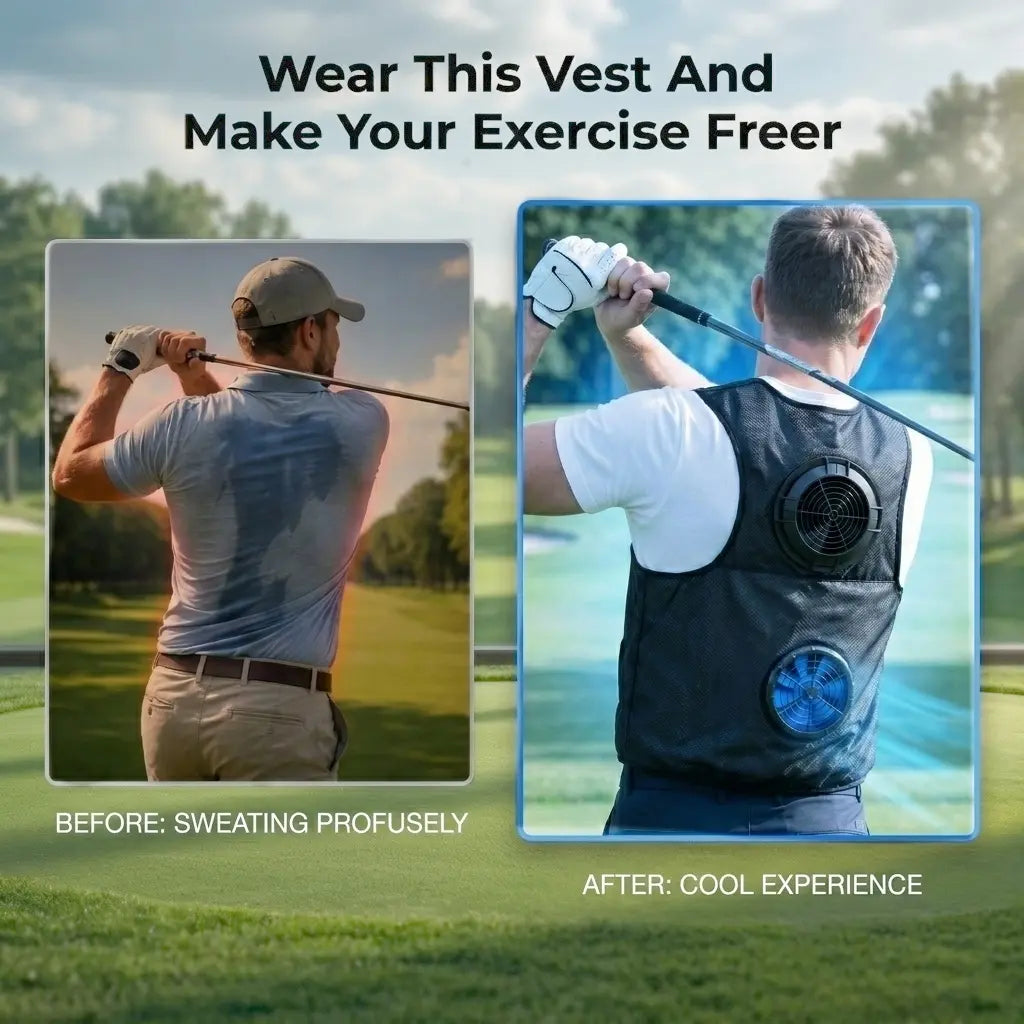 Stay Cool and Comfortable Anywhere: The Ultimate Outdoor Cooling Vest with Powerful 30000mAh Battery and Adjustable Airflow for All Outdoor Adventures