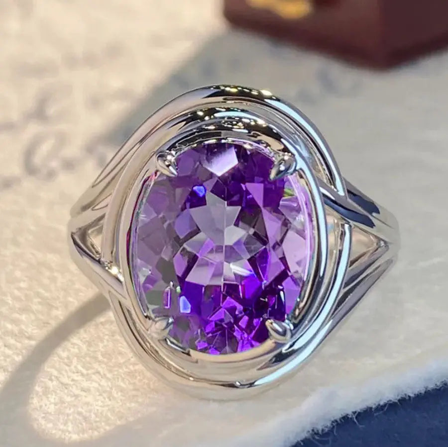 Amethyst Fashion Ring for Women Hottoget