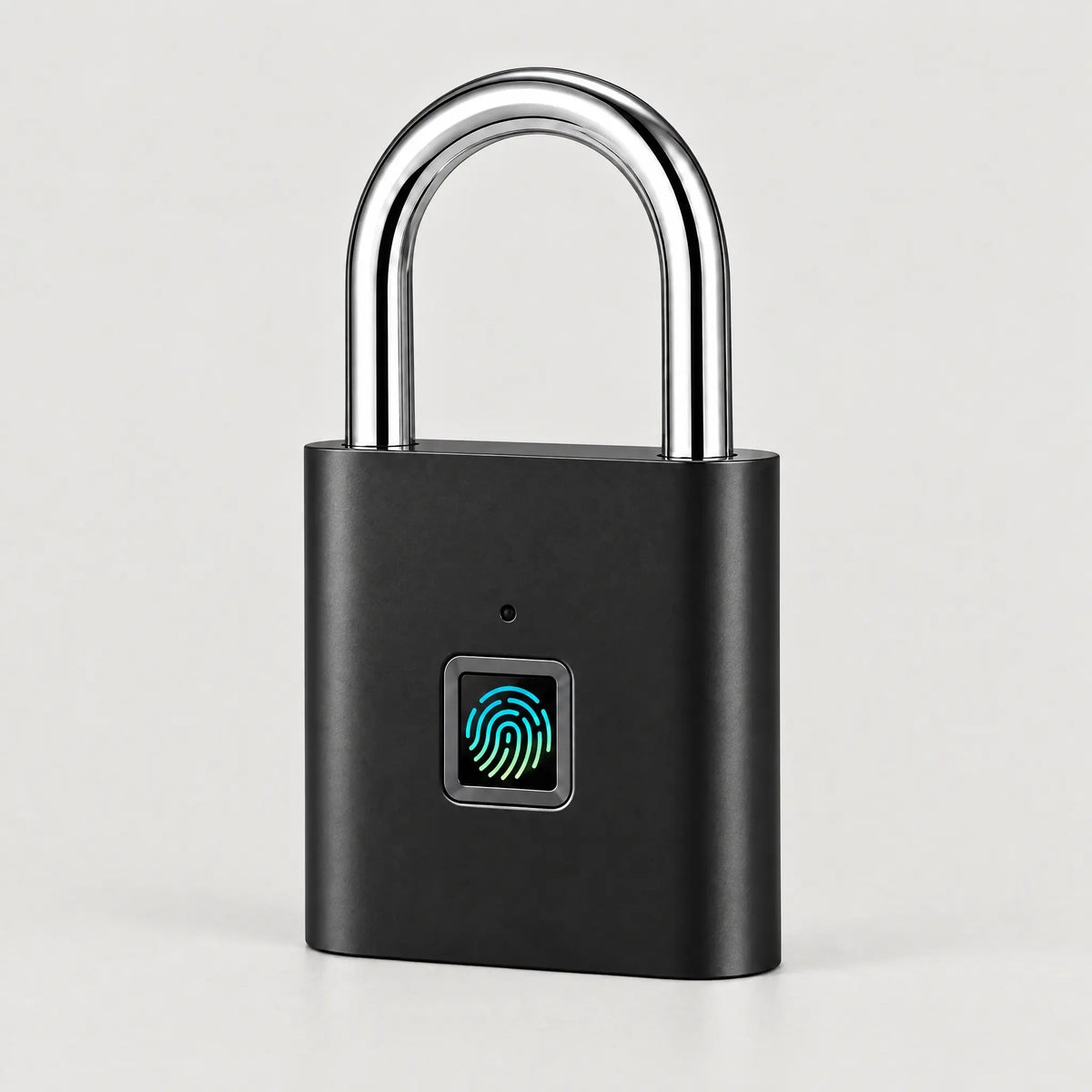 Smart fingerprint padlock, black