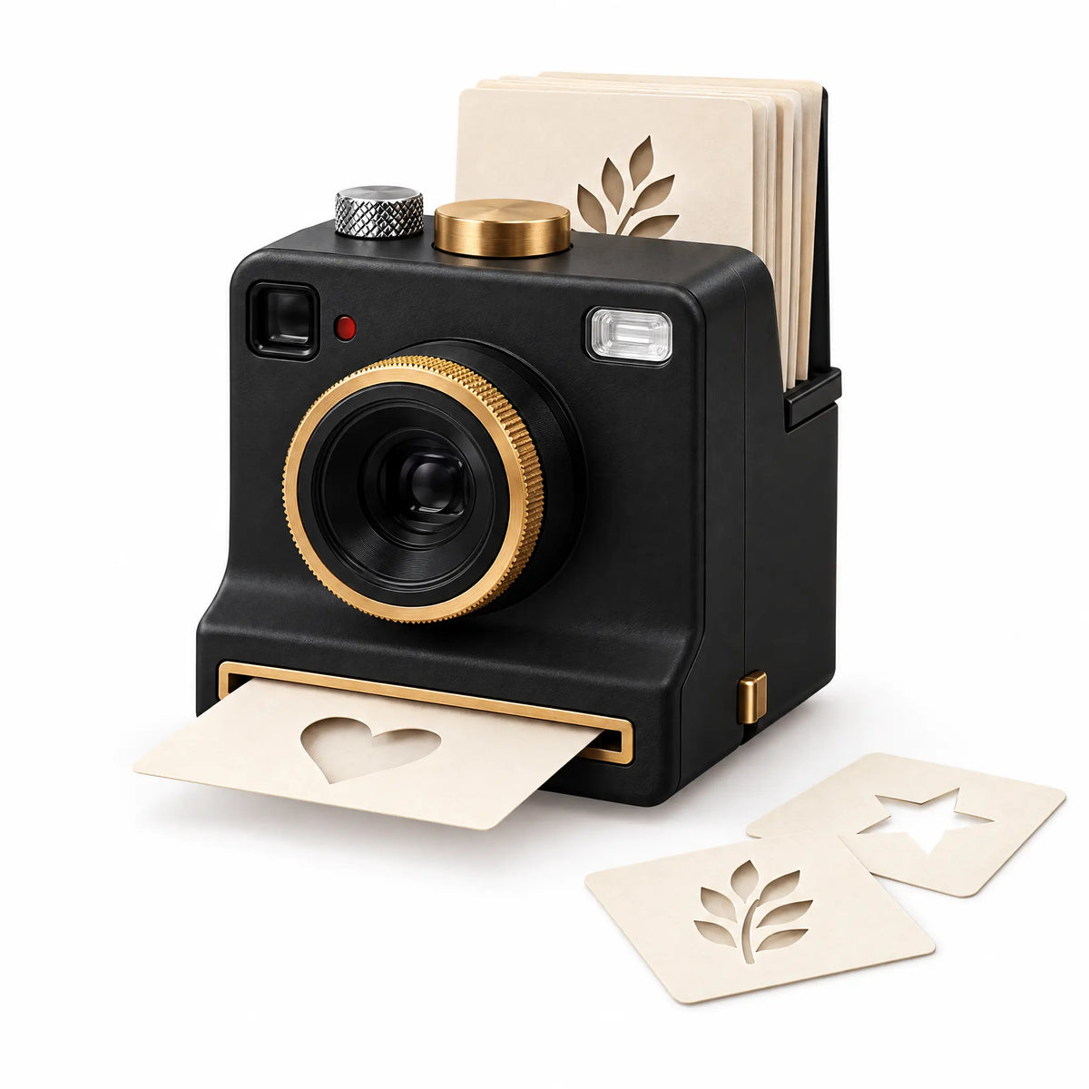 Latte art camera in black