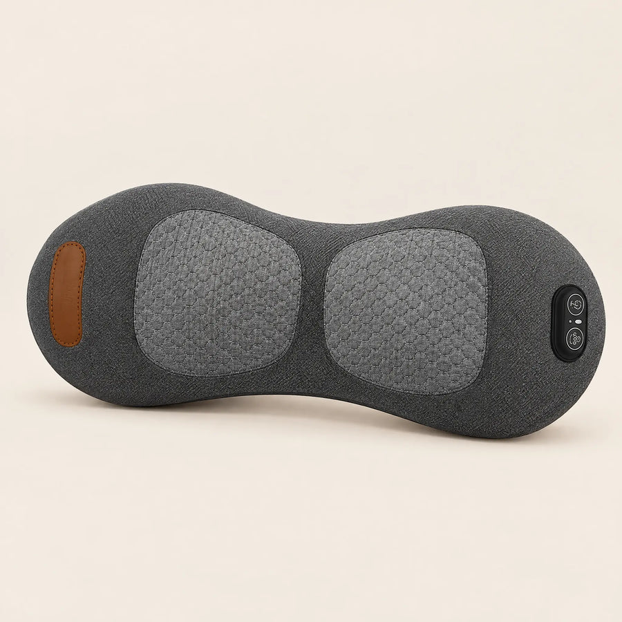 Heated lumbar support massage pillow