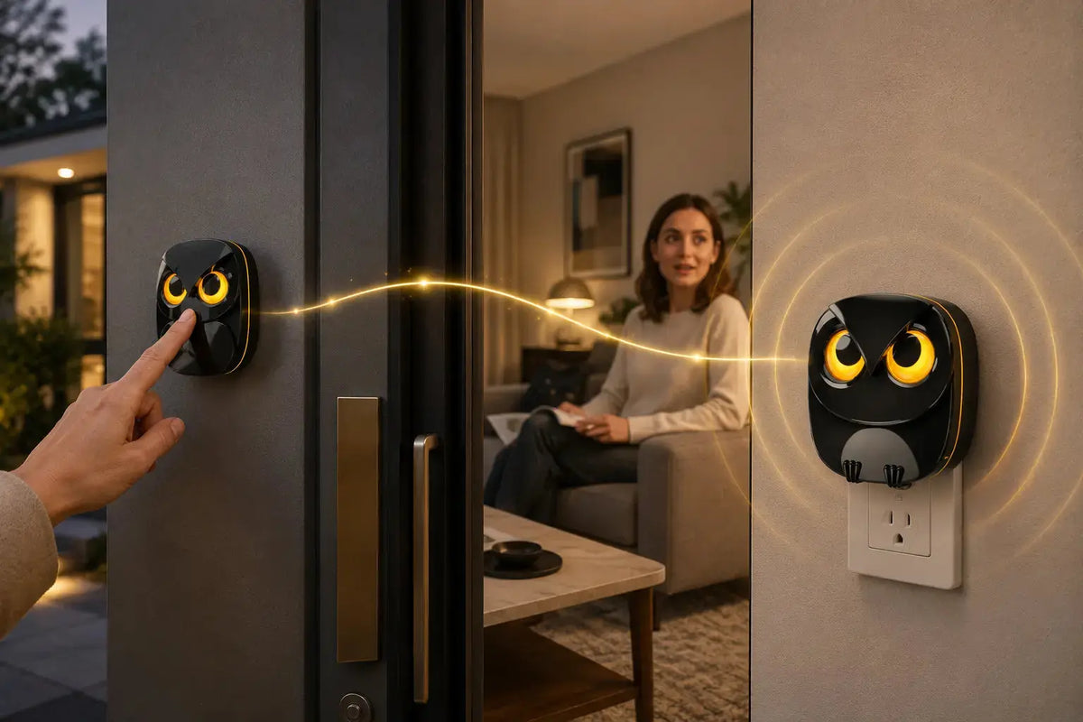 Owl-Shaped Wireless Doorbell Chime Receiver Hottoget