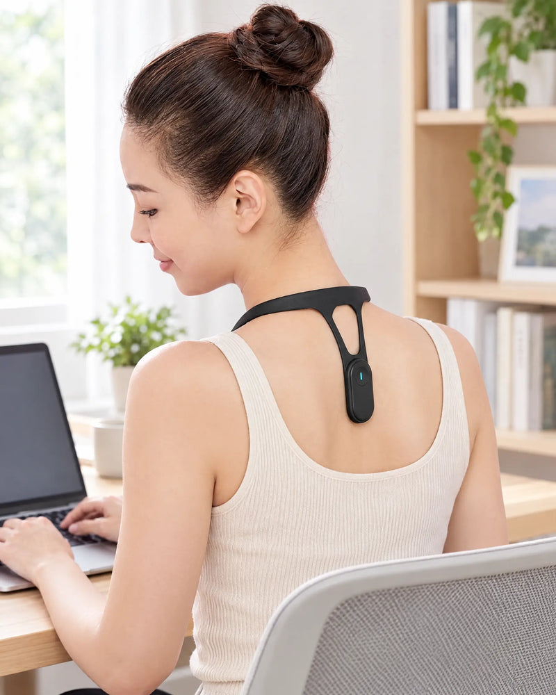 Posture trainer on the upper back