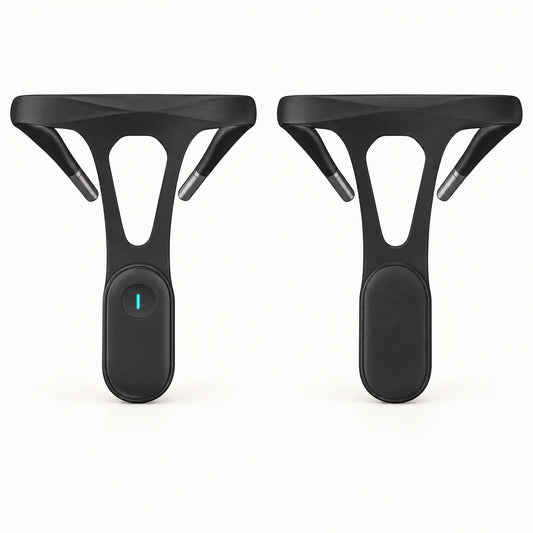 Smart posture trainer, front and back