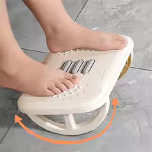Rocking Footrest for Under Desk — Ergonomic Balance Board with Massage Rollers for Office & Home
